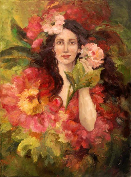 She is spring personified and even the beauty of the nymphs cannot begin to compete with her splendor. Deb Kirkeeide: Flora, Goddess of Flowers