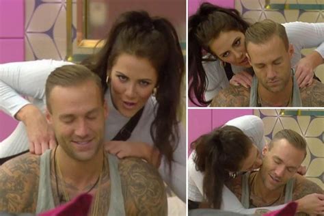 Celebrity Big Brothers Jessica Cunningham Gives Calum Best A Sexy Back Massage After Furious