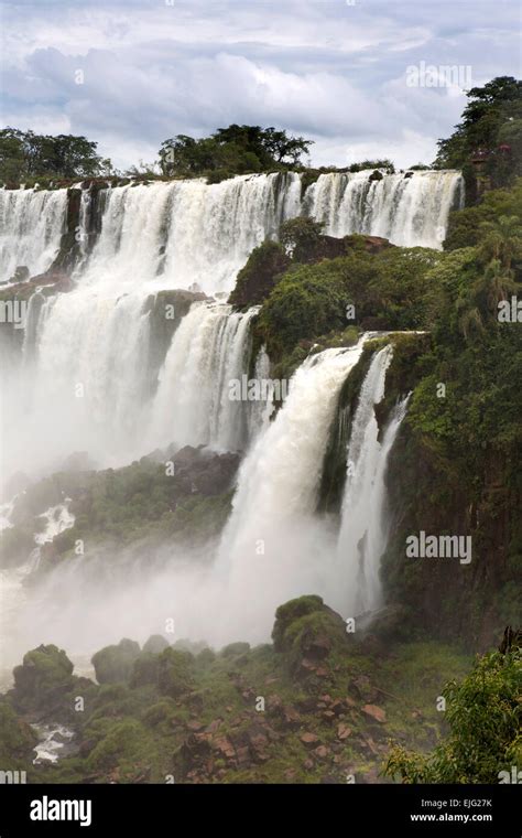 Argentina Iguazu Falls Salto Mbigua Waterfall Stock Photo Alamy