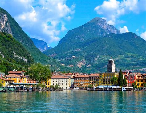View Of Riva Del Garda Lake Garda Italy Stock Photo Image Of Land