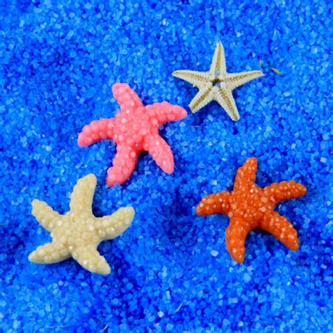 10pcs Resin Cute Miniature Starfish Fish Tank Aquarium Ornaments Decor