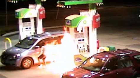 Caught On Video Man Trying To Blow Up New York Gas Station Goes Up In Flames