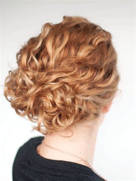 free easy updos for medium curly hair to do yourself trend this years