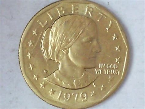 1979 Susan B Anthony Dollar Unc Gold Plated