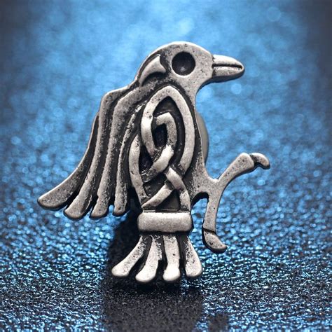 Norse Viking Odins Ravens Pendant Brooch Pin Viking Nordic Talisman