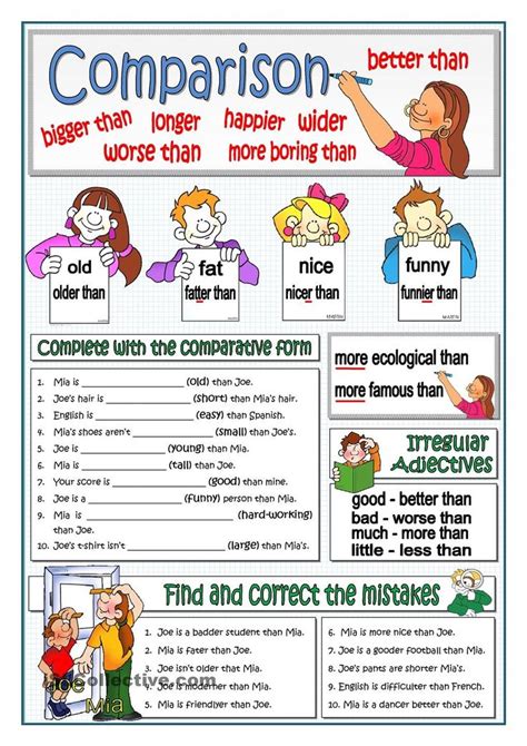 Resultado De Imagen Para Comparatives Adjectives Exercises English Grammar Learn English