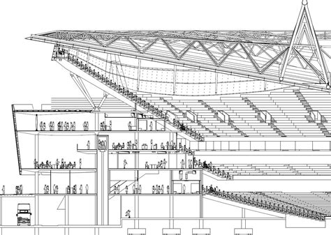 London Emirates Stadium 60600 Architecture De Stade Dessin