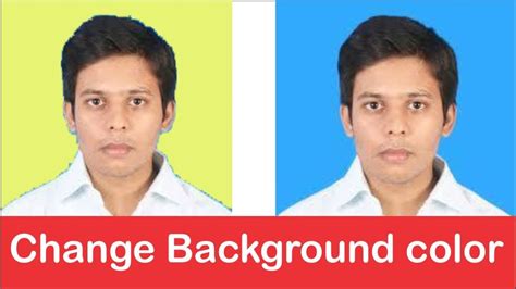 How To Change Background Color Of Passport Size Photo Youtube