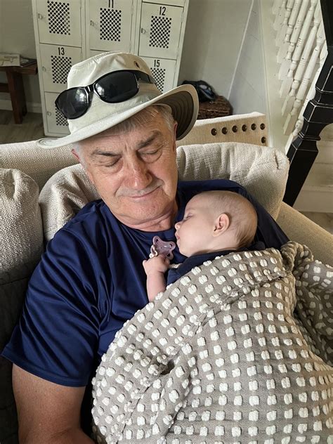 Grandpa Holds Sleeping Baby Before Leaving On A Trip Flickr