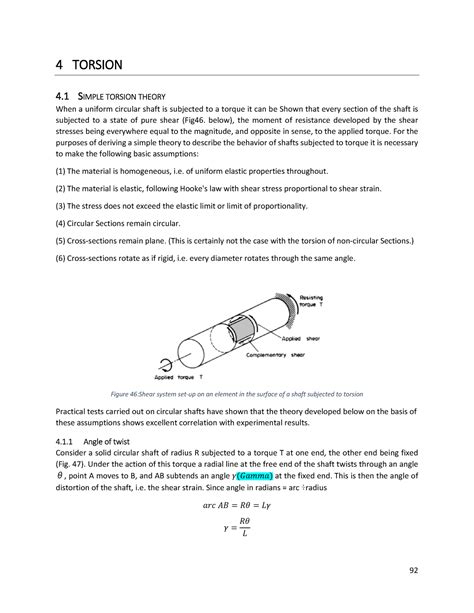 Torsion Doc 4 Torsion 4 1 Simple Torsion Theory Studocu