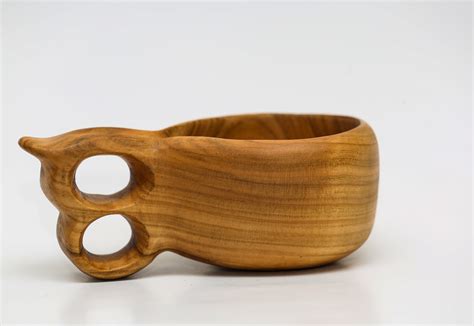 Wooden Cup Kuksa Cherry Tree Cup Wooden Bowl Soup Bowl Etsy