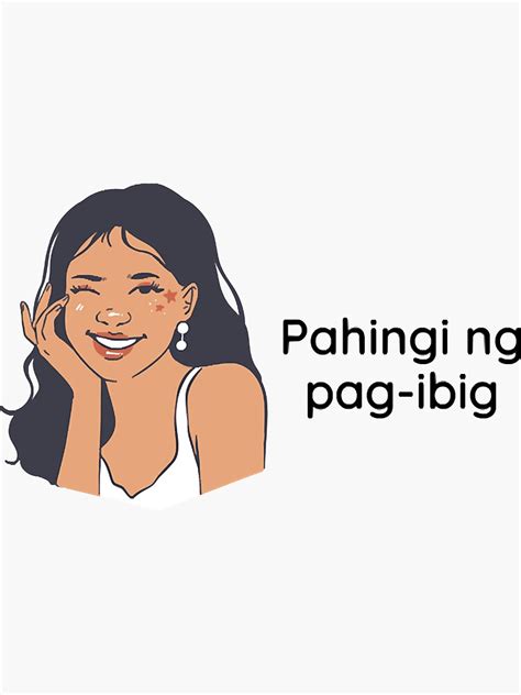 Filipina Love Tagalog Statement Pahingi Ng Pag Ibig Sticker For