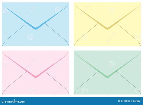 Colored Set Envelopes Stock Vector Illustration Of Paper 5415535