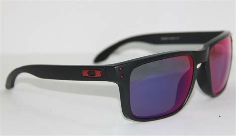 oakley sunglasses oo9102 36 holbrook black red iridium mirrored brand new in box