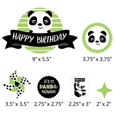 Big Dot Of Happiness Party Like A Panda Bear Birthday Decor Kit
