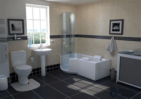 Walk In Shower Baths For The Disabled Absolute Mobility