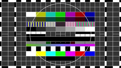 Television Test Patterns And Colour Stock Footage Video 100 Royalty