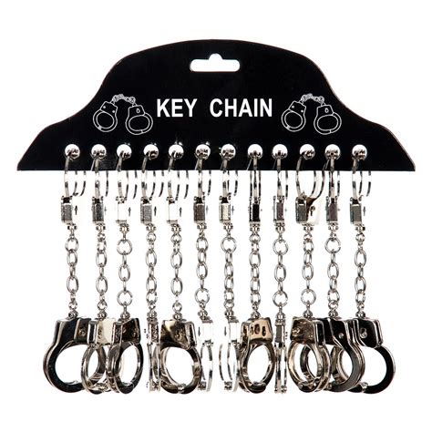 Set Handcuff Keychains Large 12 Pcs