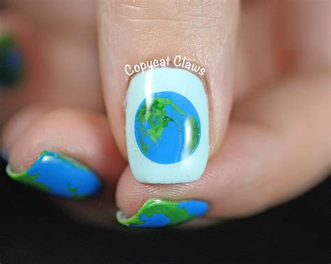 Copycat Claws: Earth Day Nail Stamping