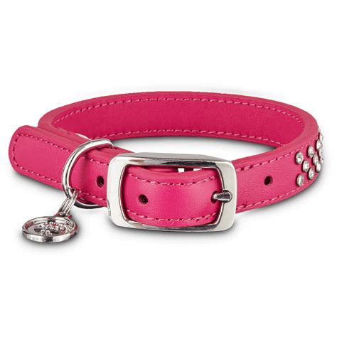 Youly Leather Bling Pink Dog Collar Small Petco