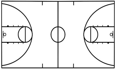 Basketball Diagram Template And Basketball Court Diagram