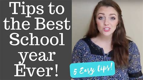 How To Have The Best School Year Ever Best Tips For Students Youtube