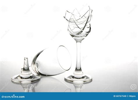 Broken Wine Glass Stock Photo Image Of Break Broken 60767548