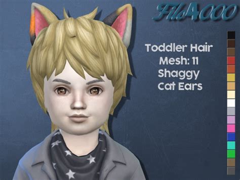 The Sims Resource Shaggy Cat Ears Hair 11 Retextured By Sims 4 Hairs