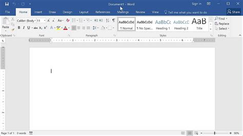 The Ribbon And Word Screen Microsoft Word Basic