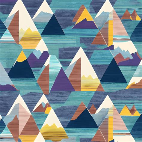 Geometric Mountain Art Print · Creative Fabrica