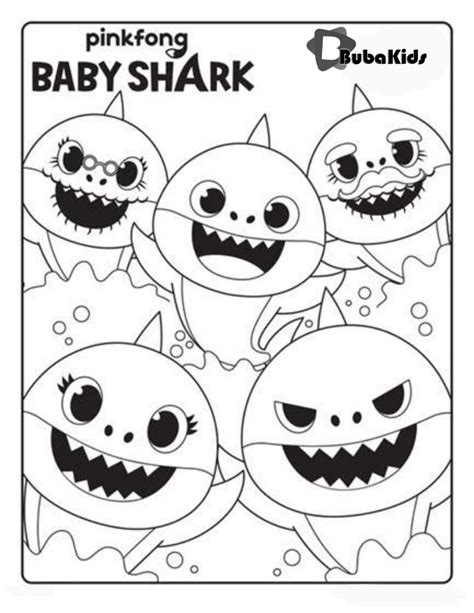 The paintings will allow your child to concentrate on details while being comfortable and relaxed. Baby Shark, Mama Shark, Papa Shark, Grandma Shark, and Grandpa Shark are out for a family swim ...