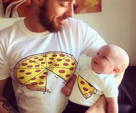Camiseta Pizza Para Padre E Hijo Deja De Pensar