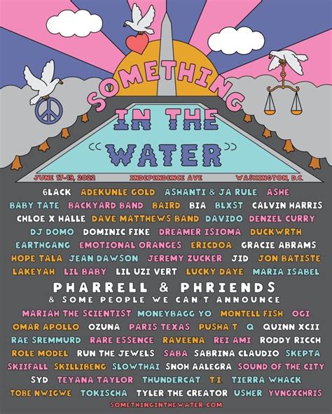 Pharrell Reveals Lineup For Something In The Water Festival 2022 The
