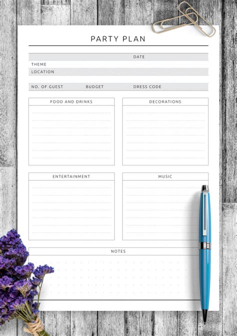 Paper And Party Supplies Calendars And Planners Menu To Do List Birthday