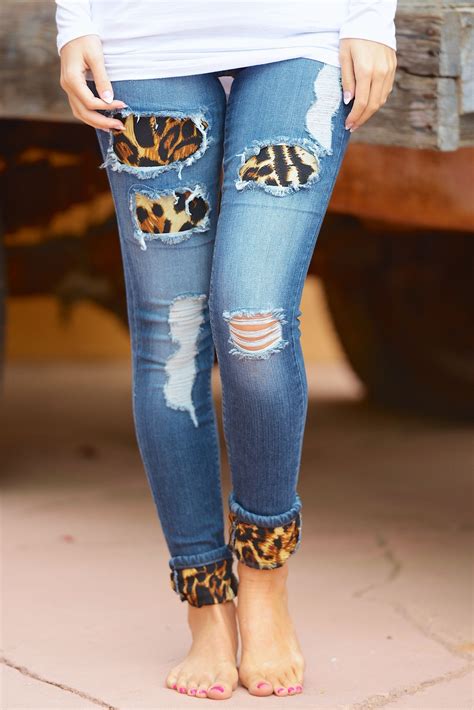 Skinny Jeans Leopard Diy Jeans Jeans Refashion Denim Outfits