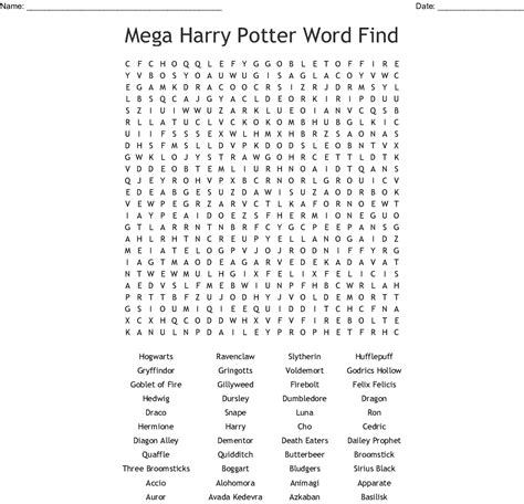 14 Magical Harry Potter Things Word Search Printables Free Printable