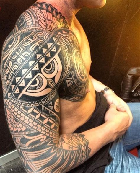 Polynesian Tribal Shoulder Tattoos For Men Tribal Shoulder Tattoos