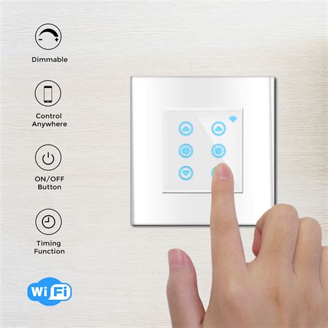 Smart Wifi Smart Touch Panel Dimmer Light Retrofit For Anchor Roma