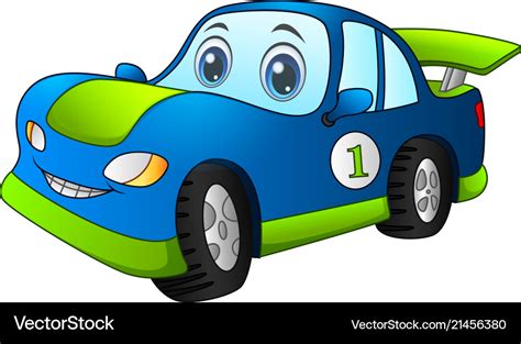 Blue Sports Car Cartoon All In One Photos