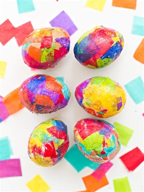 Hello Wonderful Sparkly Diy Glitter And Tissue Paper Easter Eggs