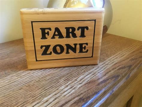 Fart Bathroom Decor Funny Quote Sign Bamboo Wood Sign Small Etsy