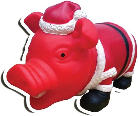 Animolds Squeeze Me Rubber Christmas Piggy Oinking Rubber Pigs For