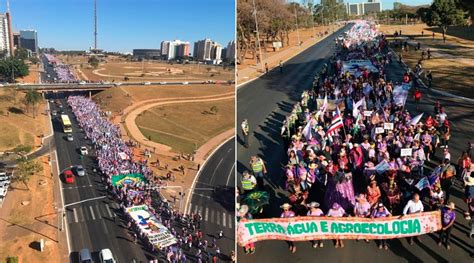 Marcha Das Margaridas 100 Mil Mulheres Fecham Eixo Monumental Em Brasília Pela Floresta E Pelas