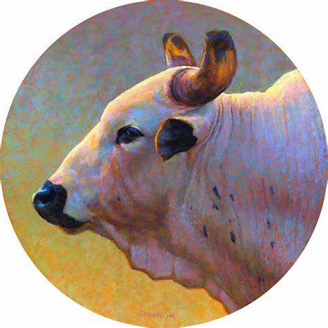 Rita Kirkmans Daily Paintings Bull Profile 3