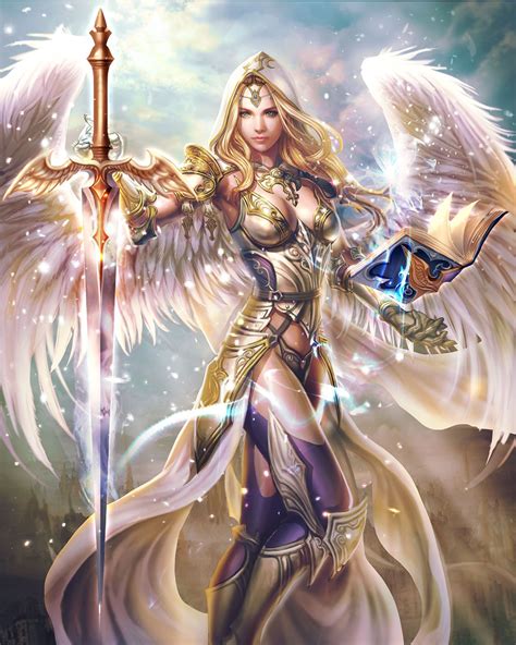 Yan Can On Fantasy Women Angel Warrior Fantasy Artwork