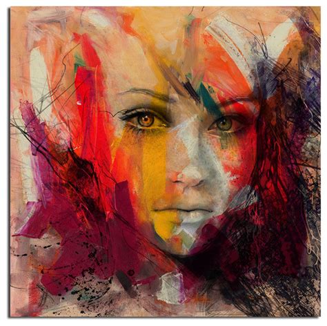 Abstract Girl 4 Canvas Wall Art Contemporary Prints And Posters