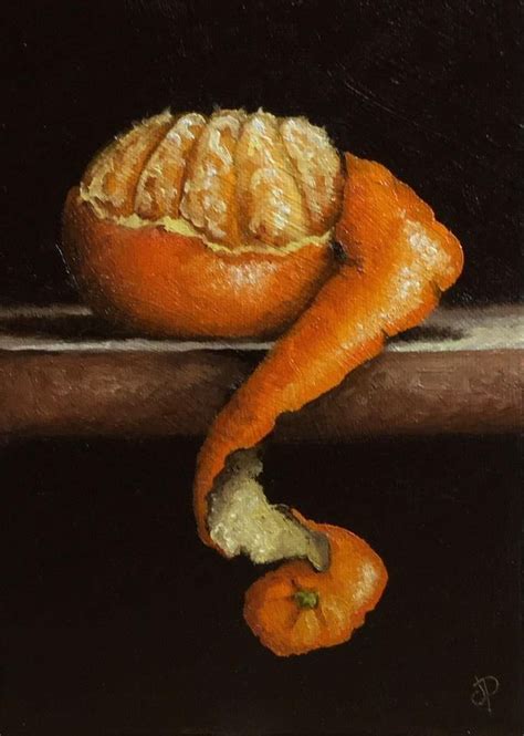 Peeled Clementine J Palmer Daily Painting Original Oil Still Life Art