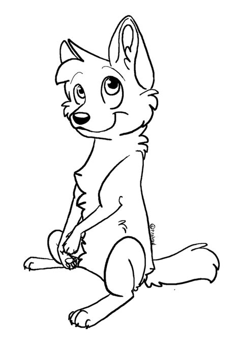Chibi Wolf Coloring Pages