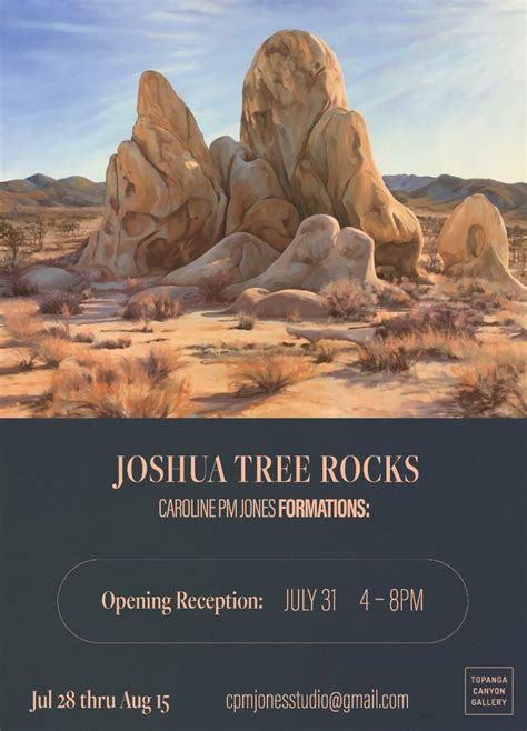 Jul 31 Fine Art Solo Exhibition Formations Joshua Tree Rocks
