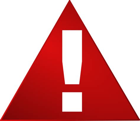 Red Warning Triangle White Exclamation Mark Clip Art At